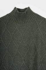 Delia Women's Recycled Wool Turtleneck Vest – Forest Green | Rifò