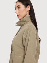 Jacket Corduroy Woman Light Khaki Cotton | Mazine
