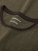 Grünes Streifen-T-Shirt für Männer | Knowledge Cotton apparel