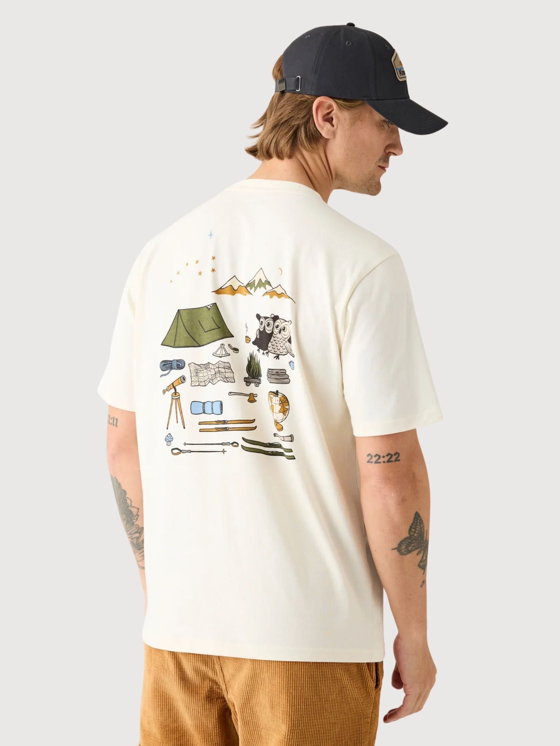 T-shirt stampata uomo bianco | Knowledge Cotton Apparel