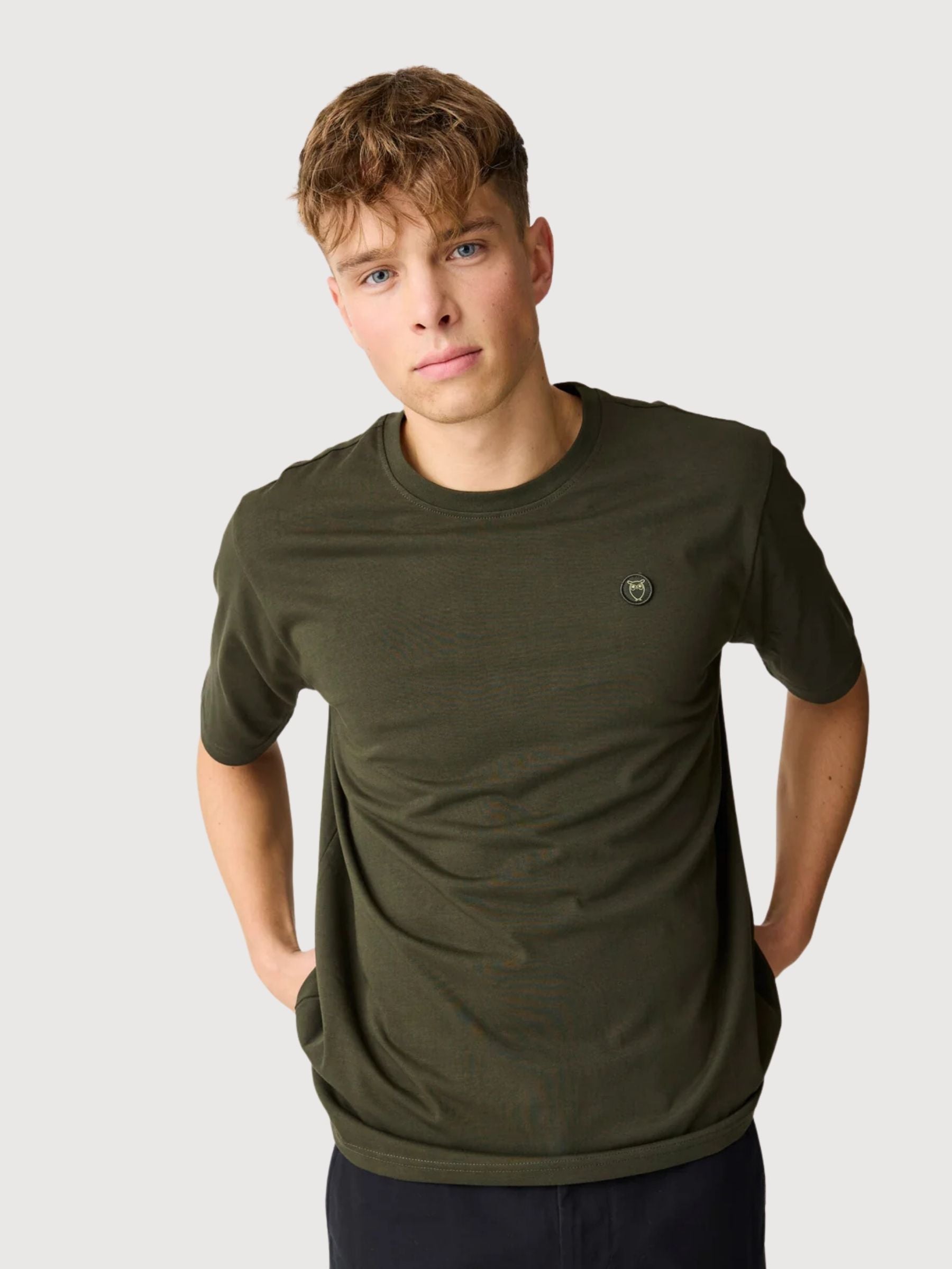 T-Shirt „Loke Green Man“ | Knowledge Cotton Apparel