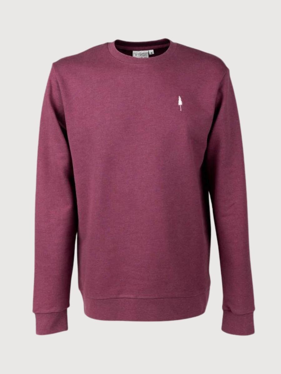 Tree Sweater Unisex Bordeux Melange Organic Coton | Nikin
