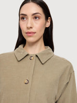 Jacket Corduroy Woman Light Khaki Cotton | Mazine