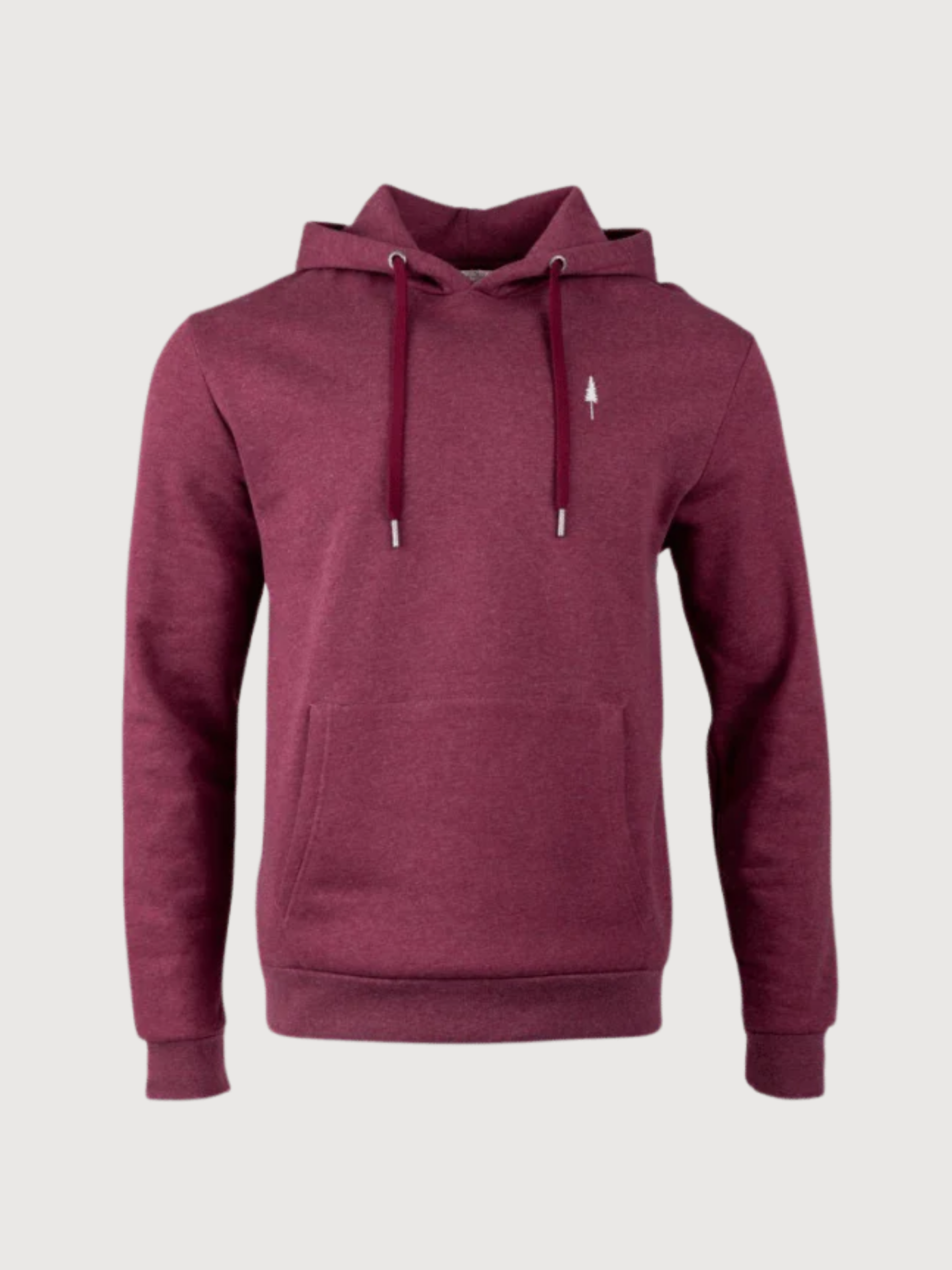 Unisex Bordeaux Melange Hoodie in Bio-Baumwolle |NIKIN