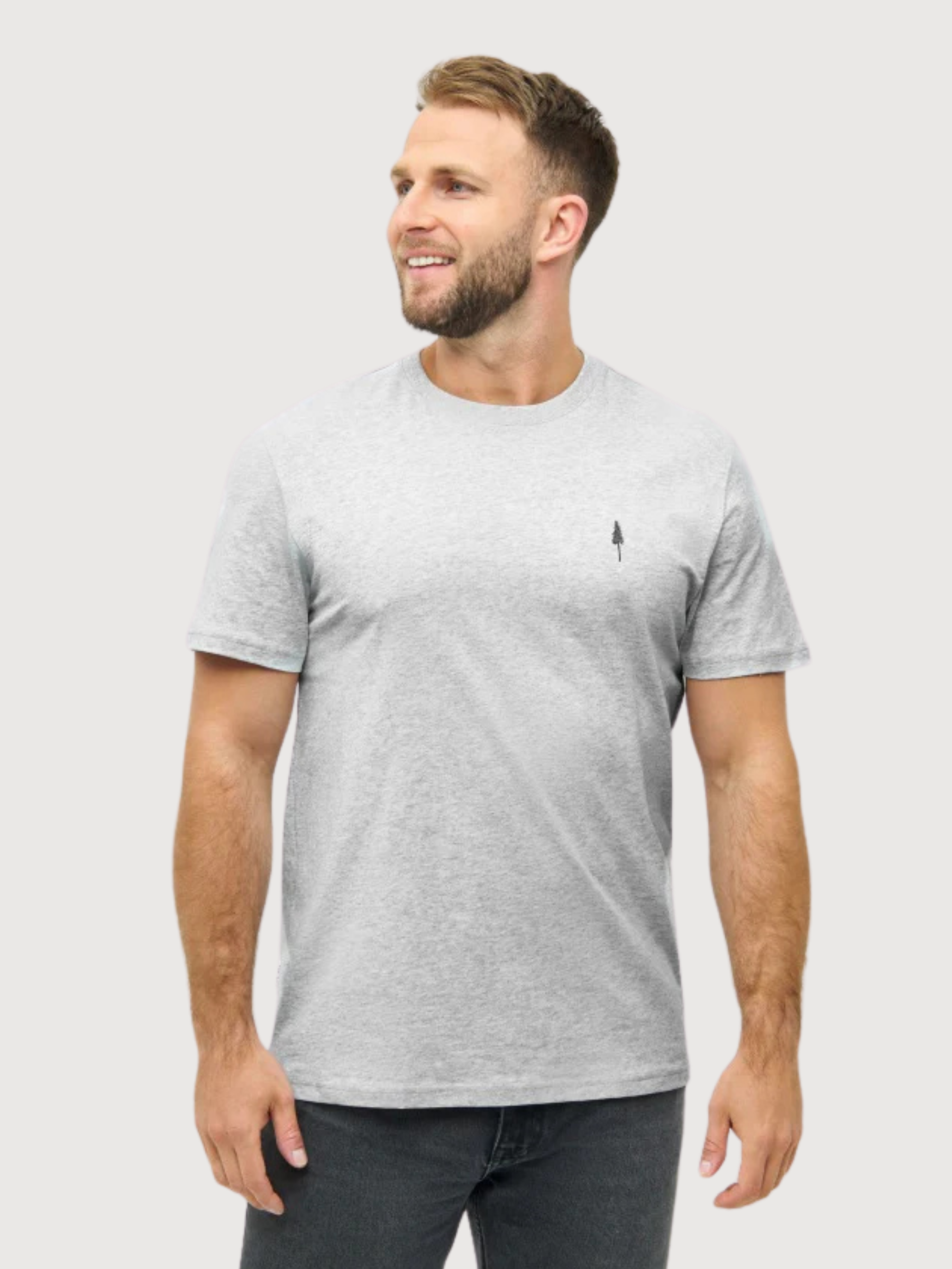 T-Shirt TreeShirt Unisex Grey Melange Organic cotton | Nikin