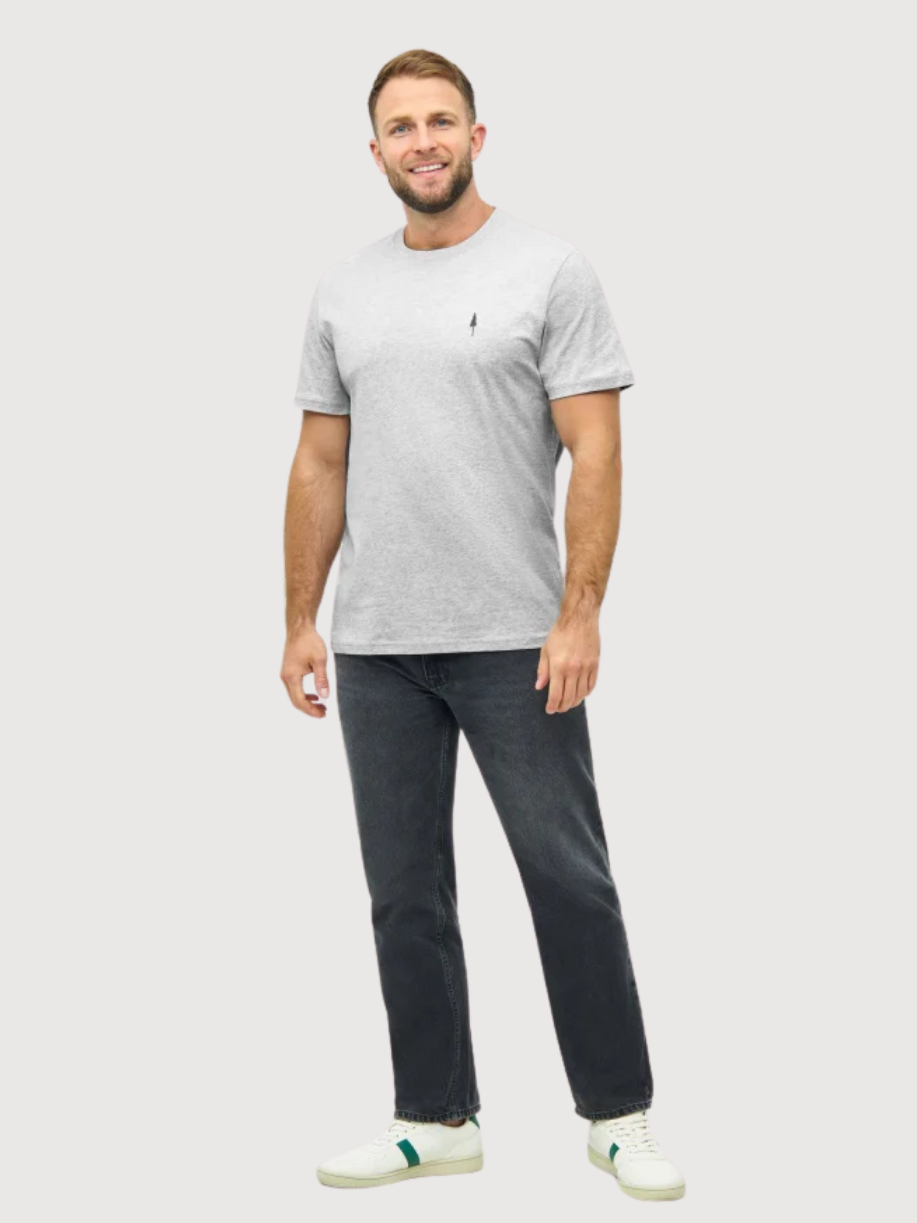 T-Shirt TreeShirt Unisex Grey Melange Organic cotton | Nikin