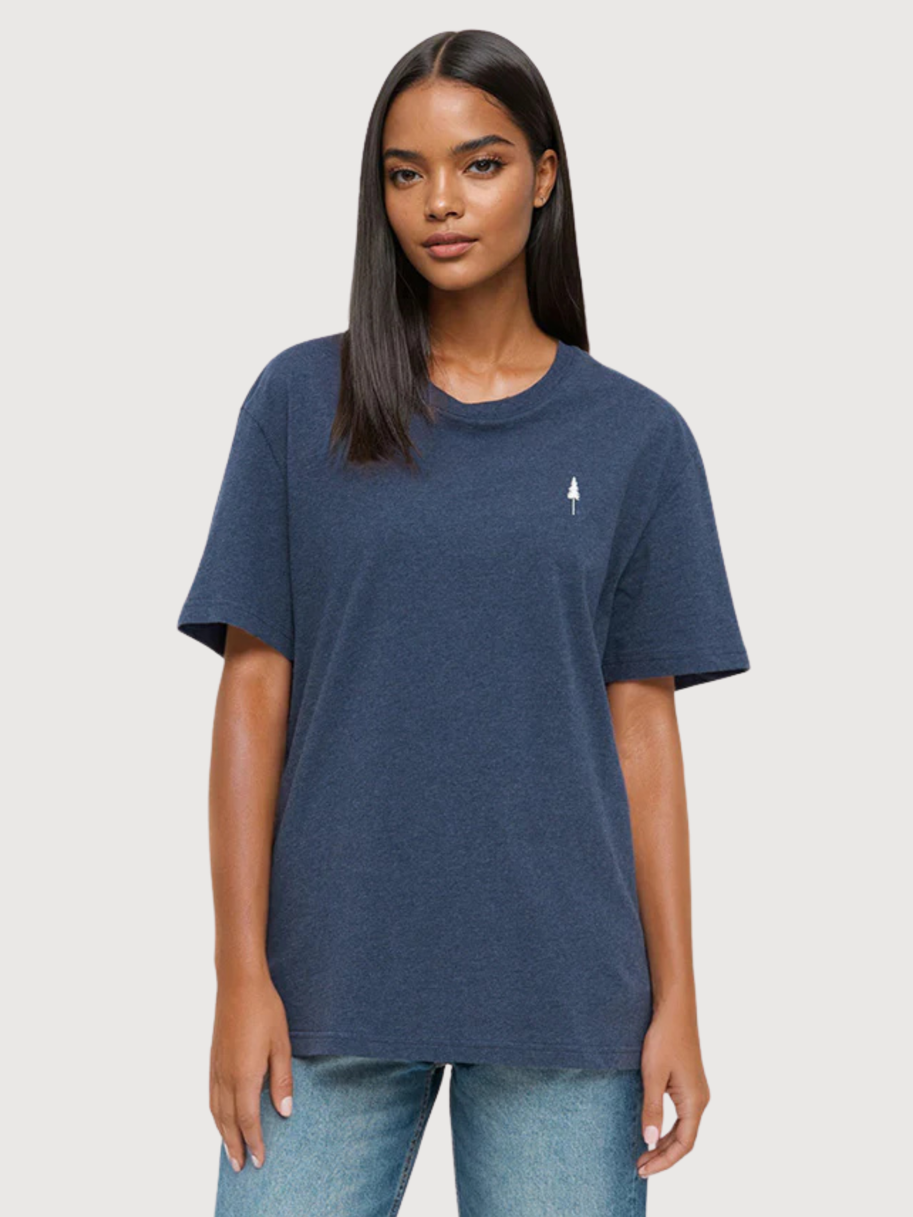 T-Shirt Treeshirt Unisex Navy Bio-Baumwolle | Nikin