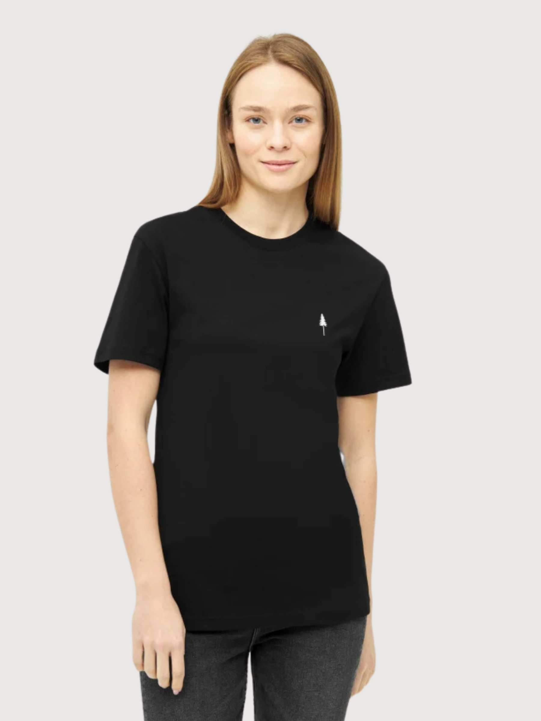 Tree T-shirt Unisex Nero Malange Cotone Organico | Nikin