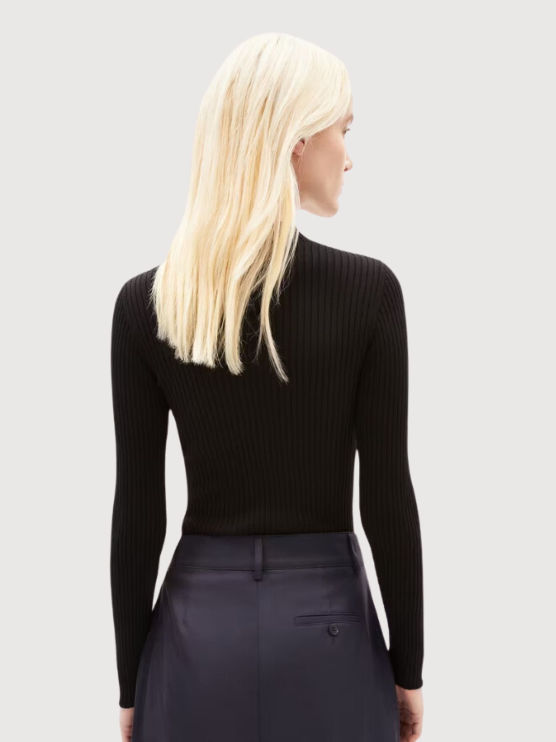 Alaania Top Long Sleeves Cotton Black Woman | Armedangels