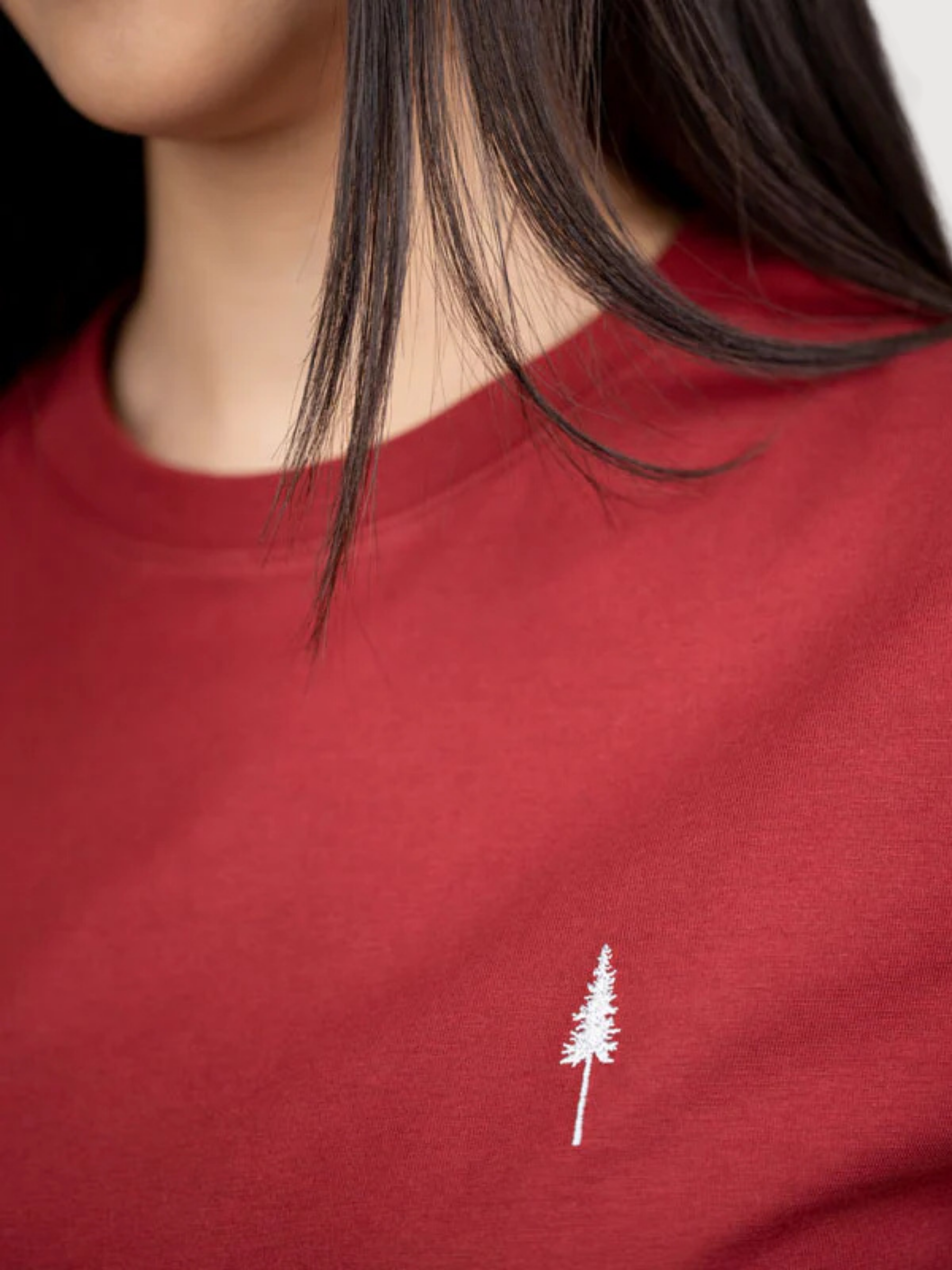 Treeshirt T-Shirt Donna Rosso Cotone Organico | Nikin