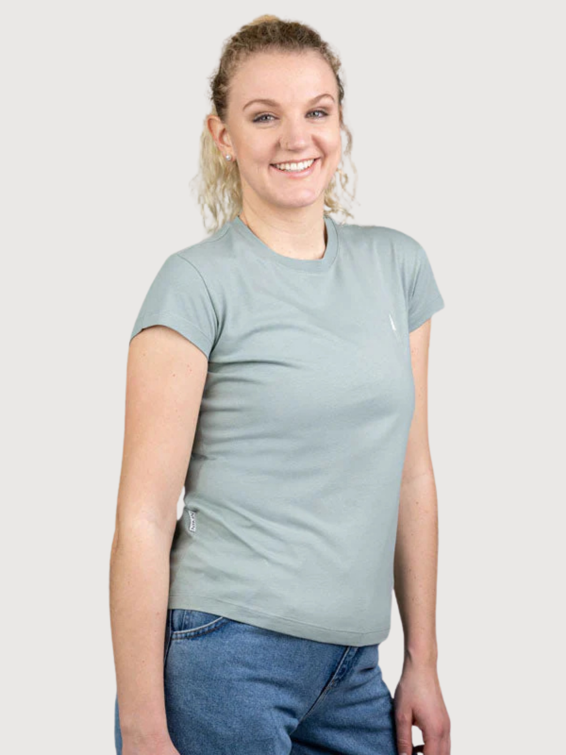 Treeshirt T-Shirt Damen Hellgrüne Bio-Baumwolle | Nikin