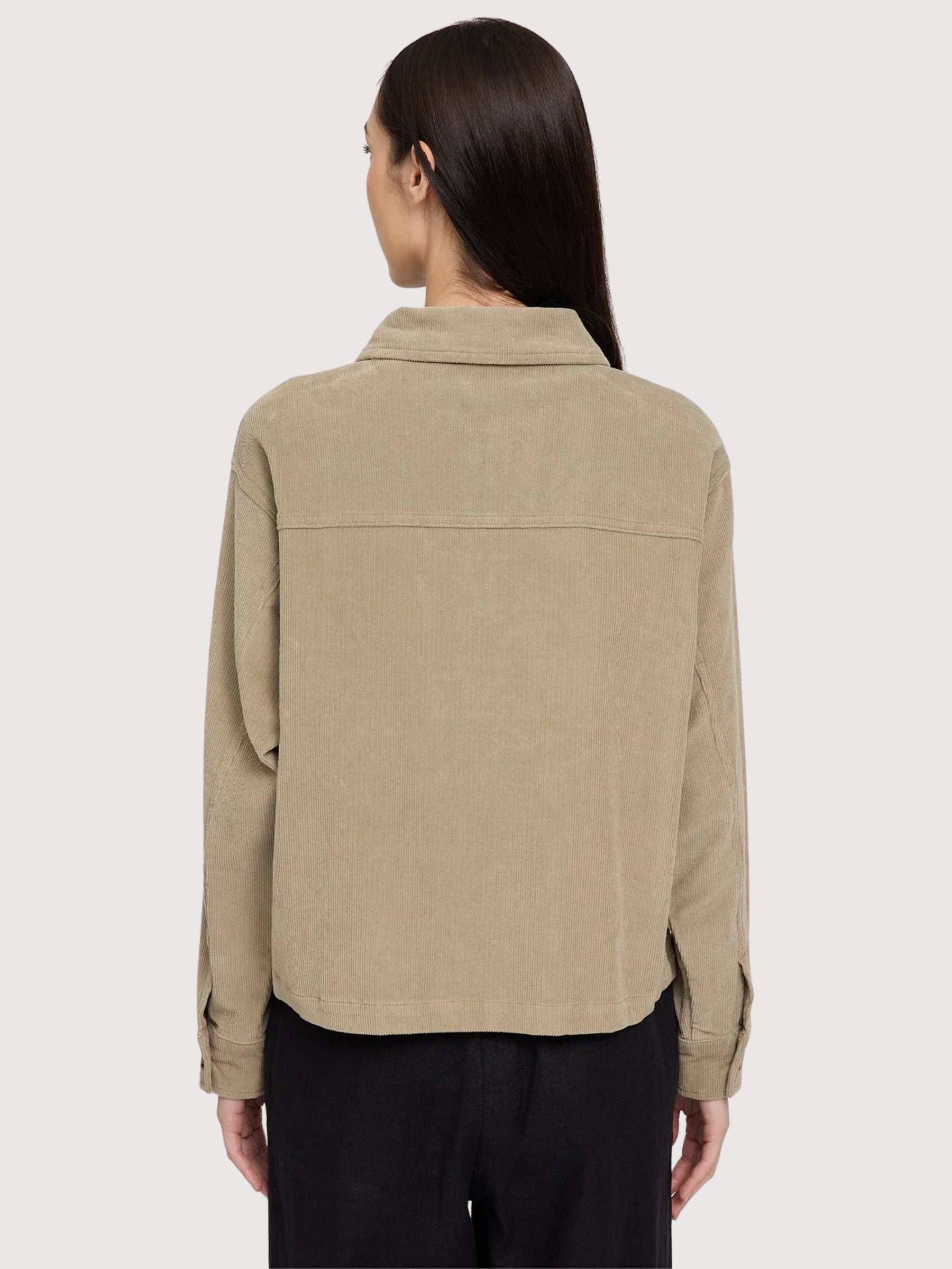 Jacket Corduroy Woman Light Khaki Cotton | Mazine