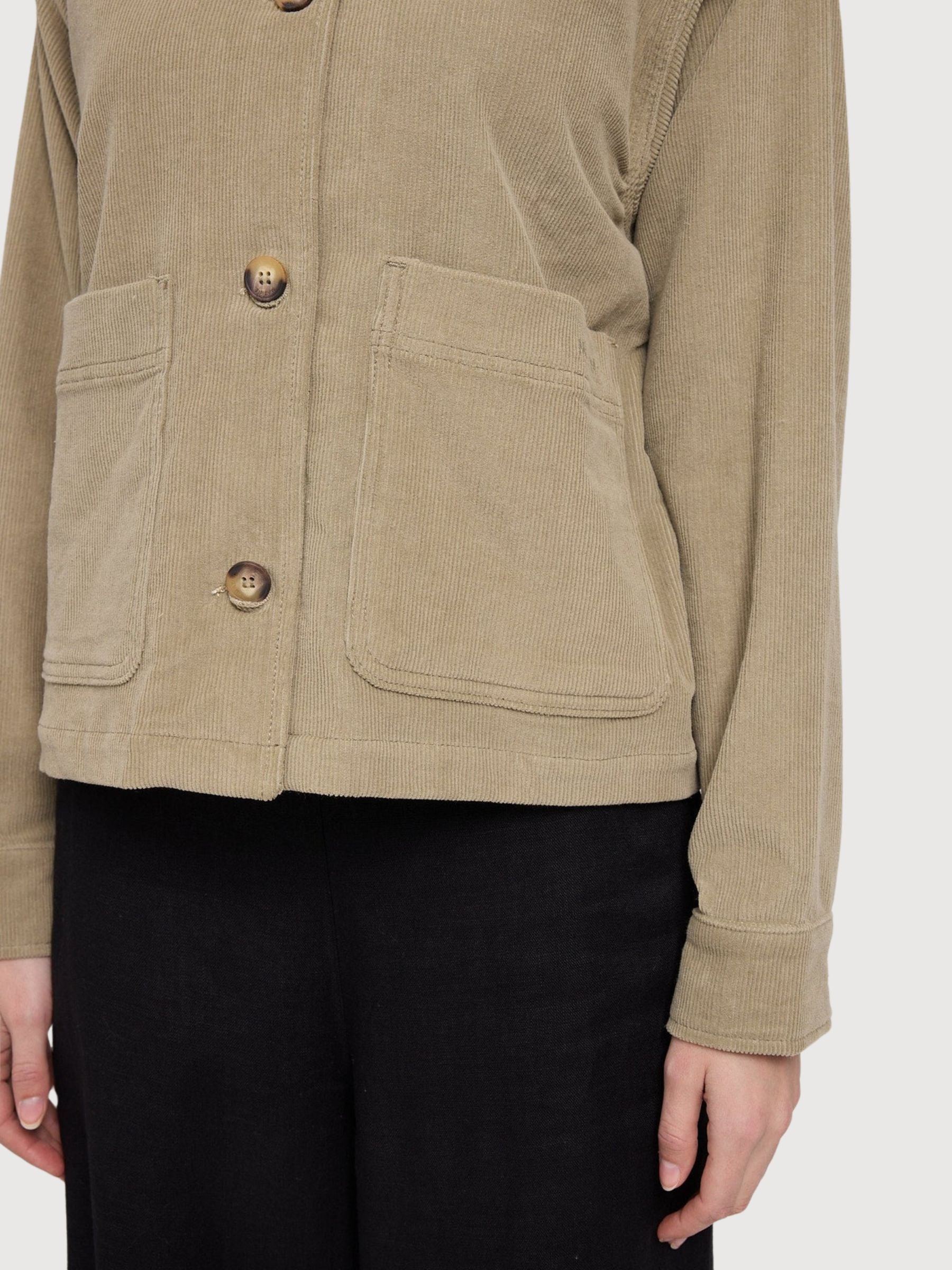 Jacket Corduroy Woman Light Khaki Cotton | Mazine