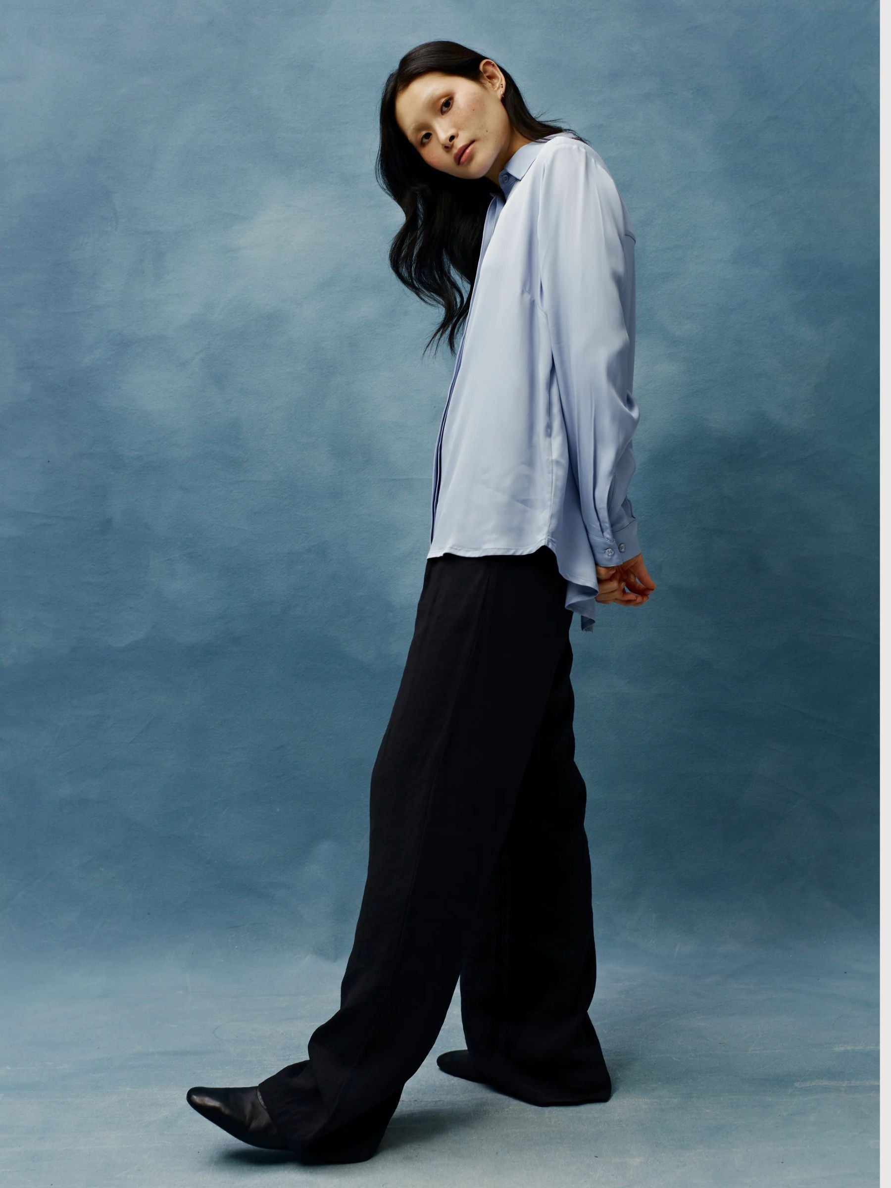 Selena Shirt Sky Blue | Makia