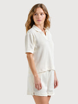 T-Shirt Nykil Waffle Offwhite Cotton | DEDICATED