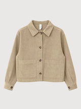 Jacket Corduroy Woman Light Khaki Cotton | Mazine