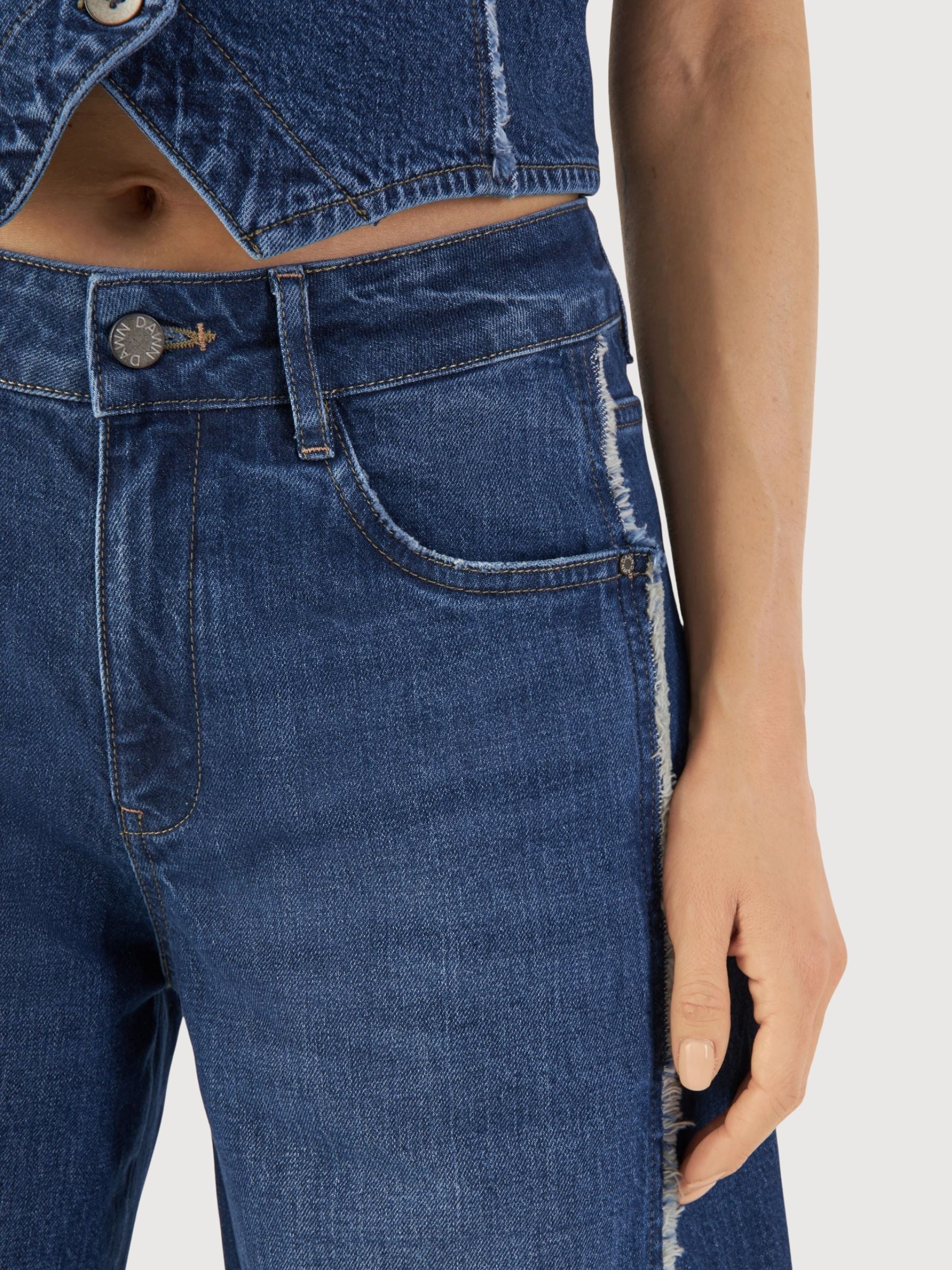 ASH Barrel Leg Minimal Stretch Fringes | Dawn