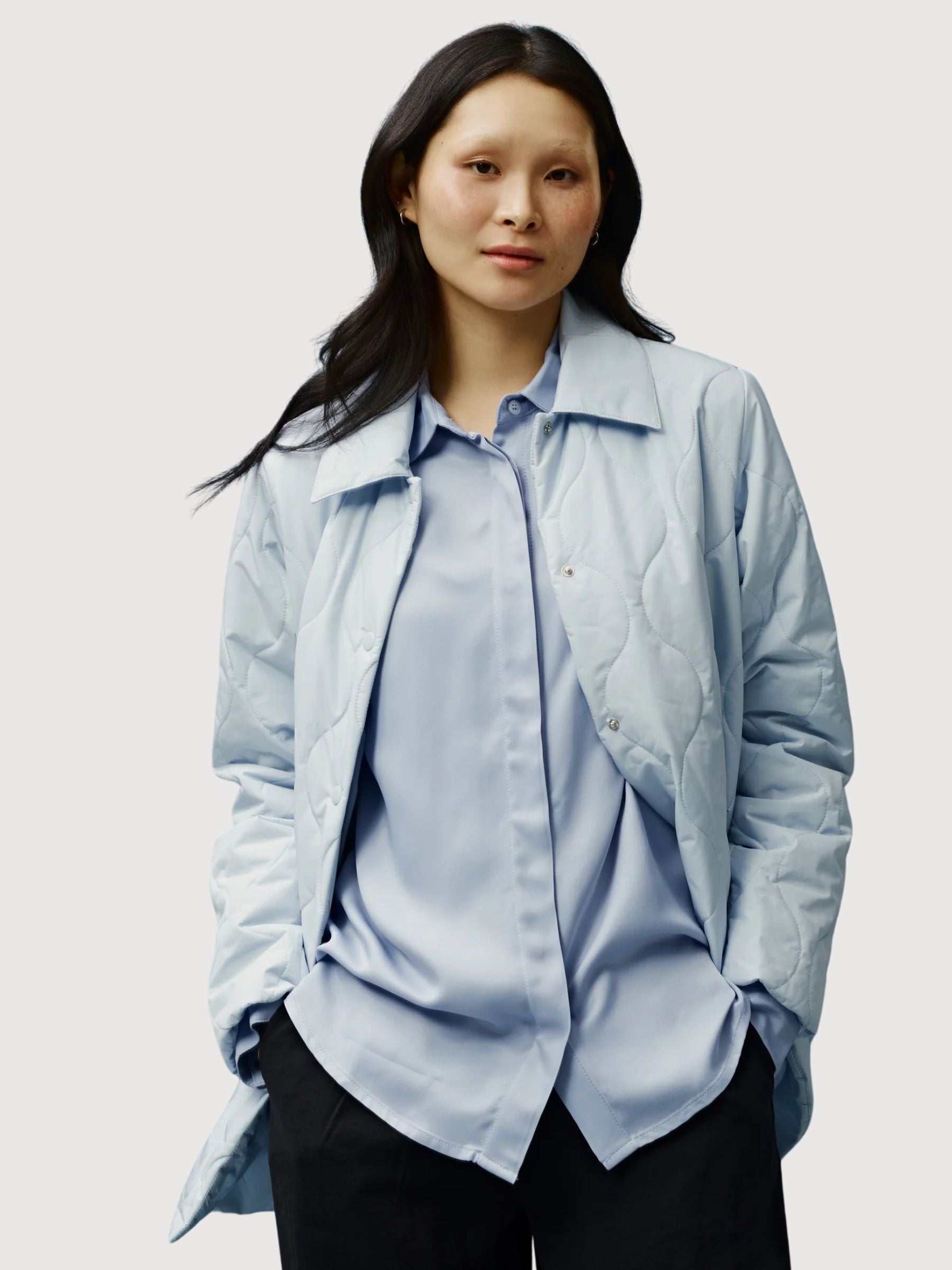 Selena Shirt Sky Blue | Makia