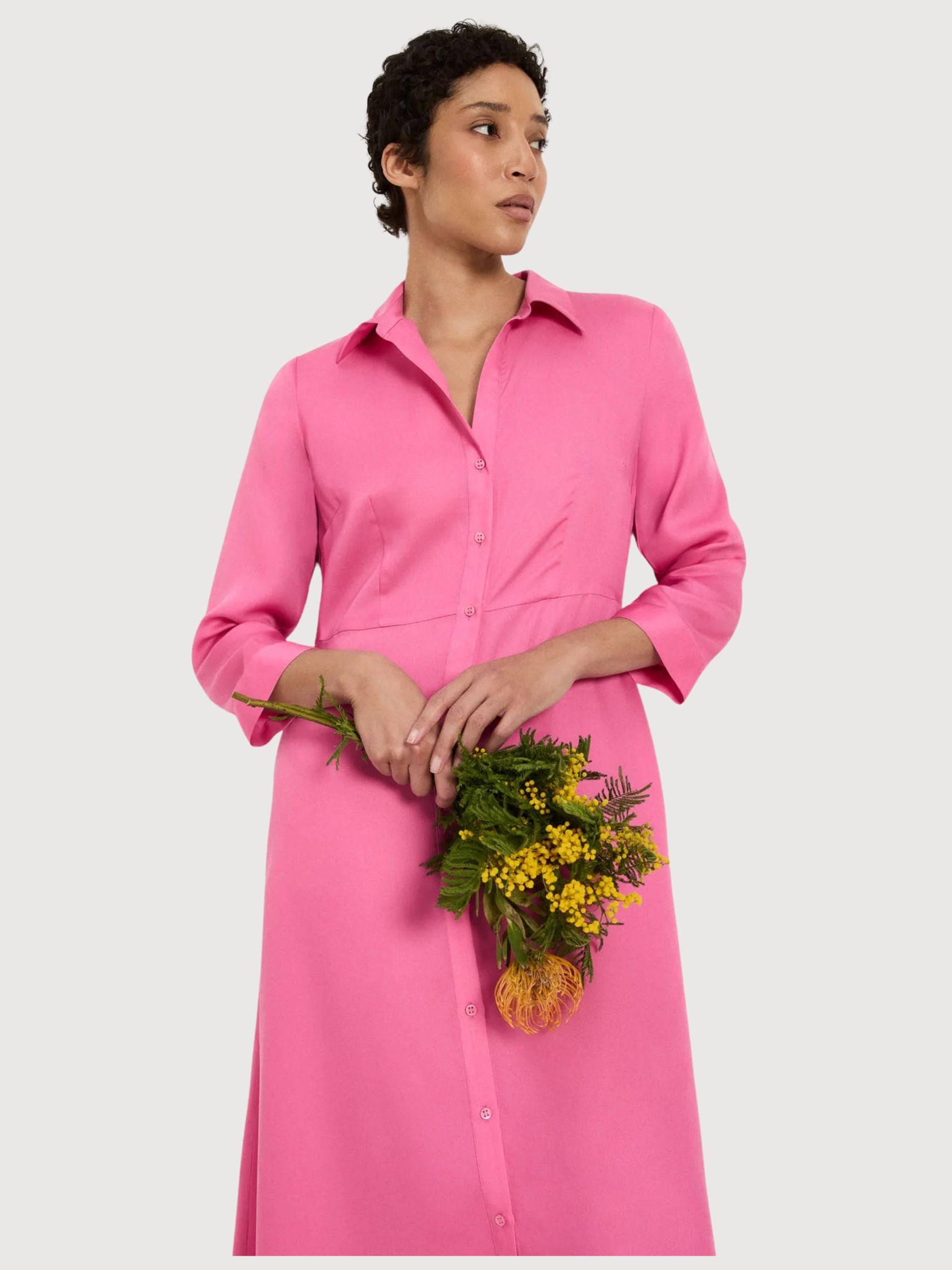Dress Midi Tencel Bright Orchid | Lanius