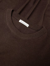 Rundhals-Strickpullover aus Merinowolle, Schokoladenbraun | KNOWLEDGE COTTON APPAREL