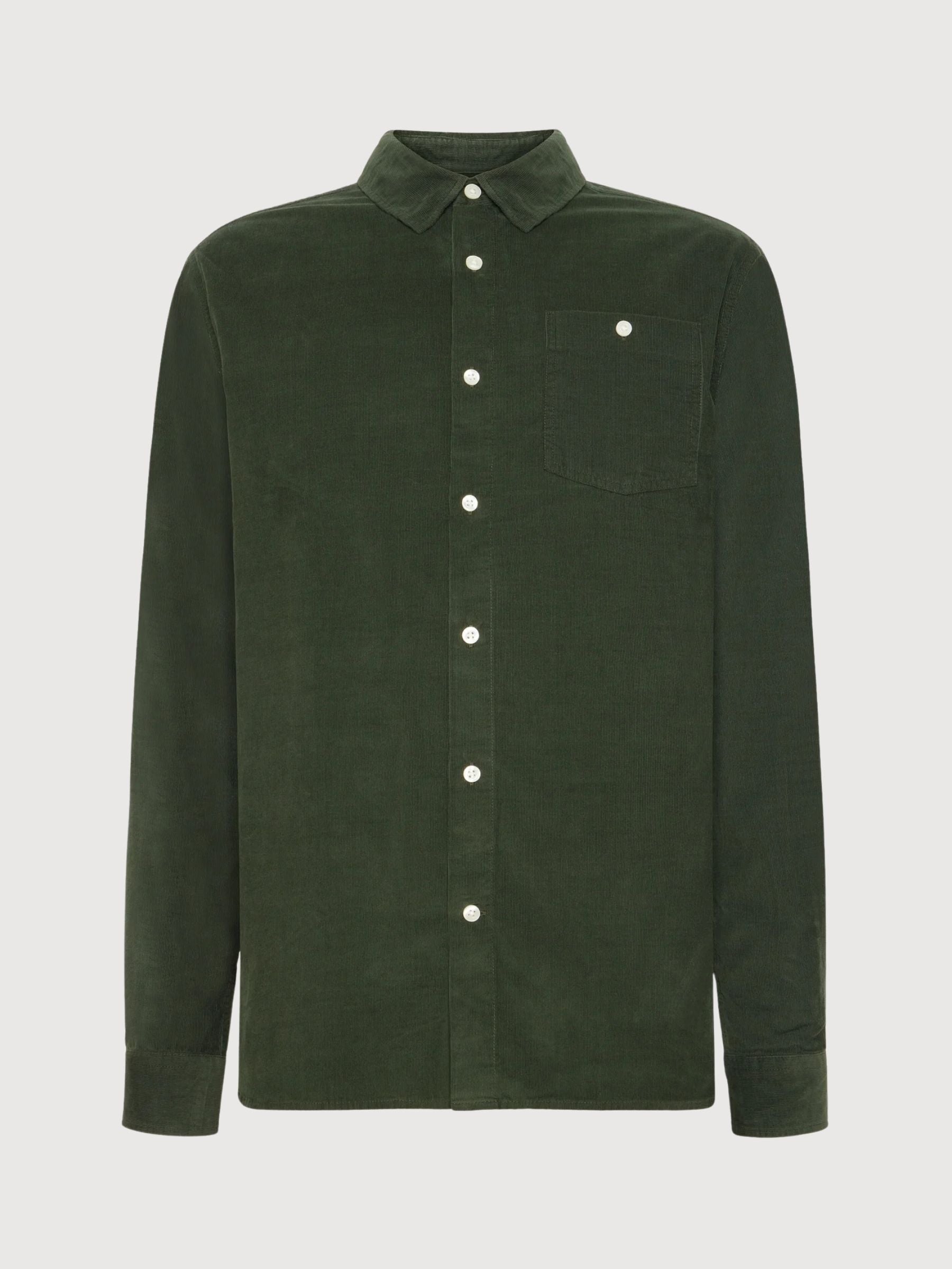 Camicia in velluto a coste di cotone biologico Forrest Night | KNOWLEDGE COTTON APPAREL