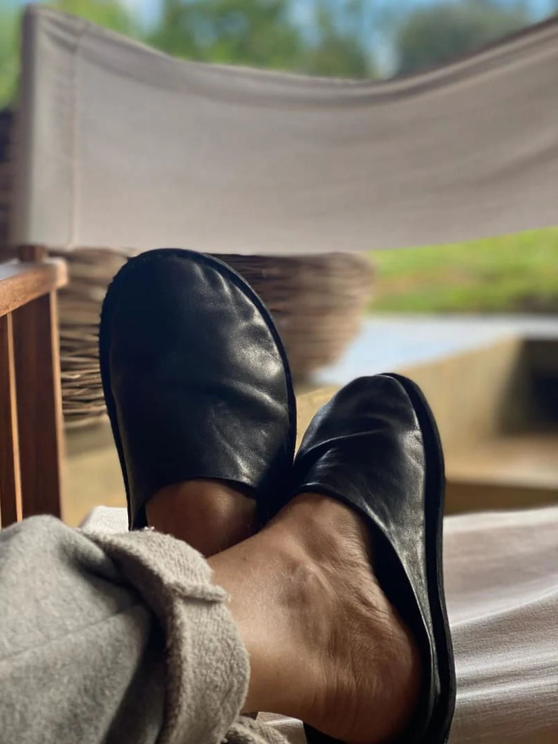 Sandal Unisex Roma Leather Preto Black | VIBAE