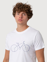 Daniel T-shirt Bike Silhouette White | Re-Bello