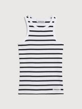 Top Kanitaa Righe Bianco-Nero Donna | Armedangels
