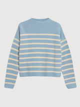 Knit Merinaa Stripes Blue Glow | Armedangels
