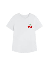 Sara T-shirt Cherry White | Re-Bello