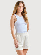 Shorts Aspudden Waffle Off white Cotton | DEDICATED