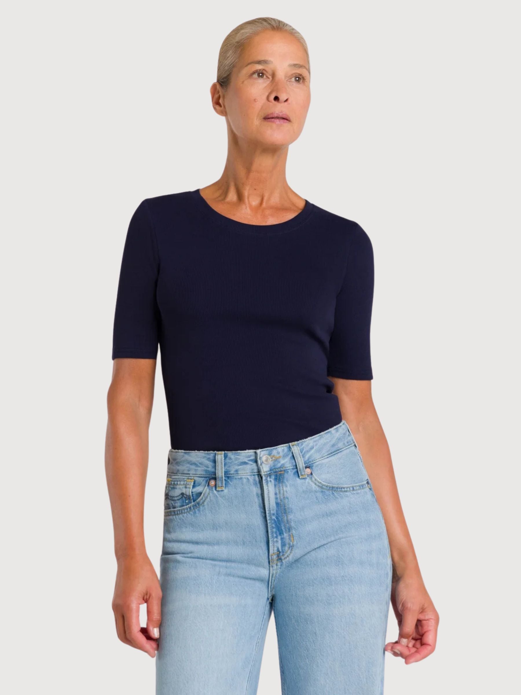 Rina T-Shirt Peacoat Damen | King Of Indigo 