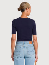 Rina T-Shirt Peacoat Damen | King Of Indigo 