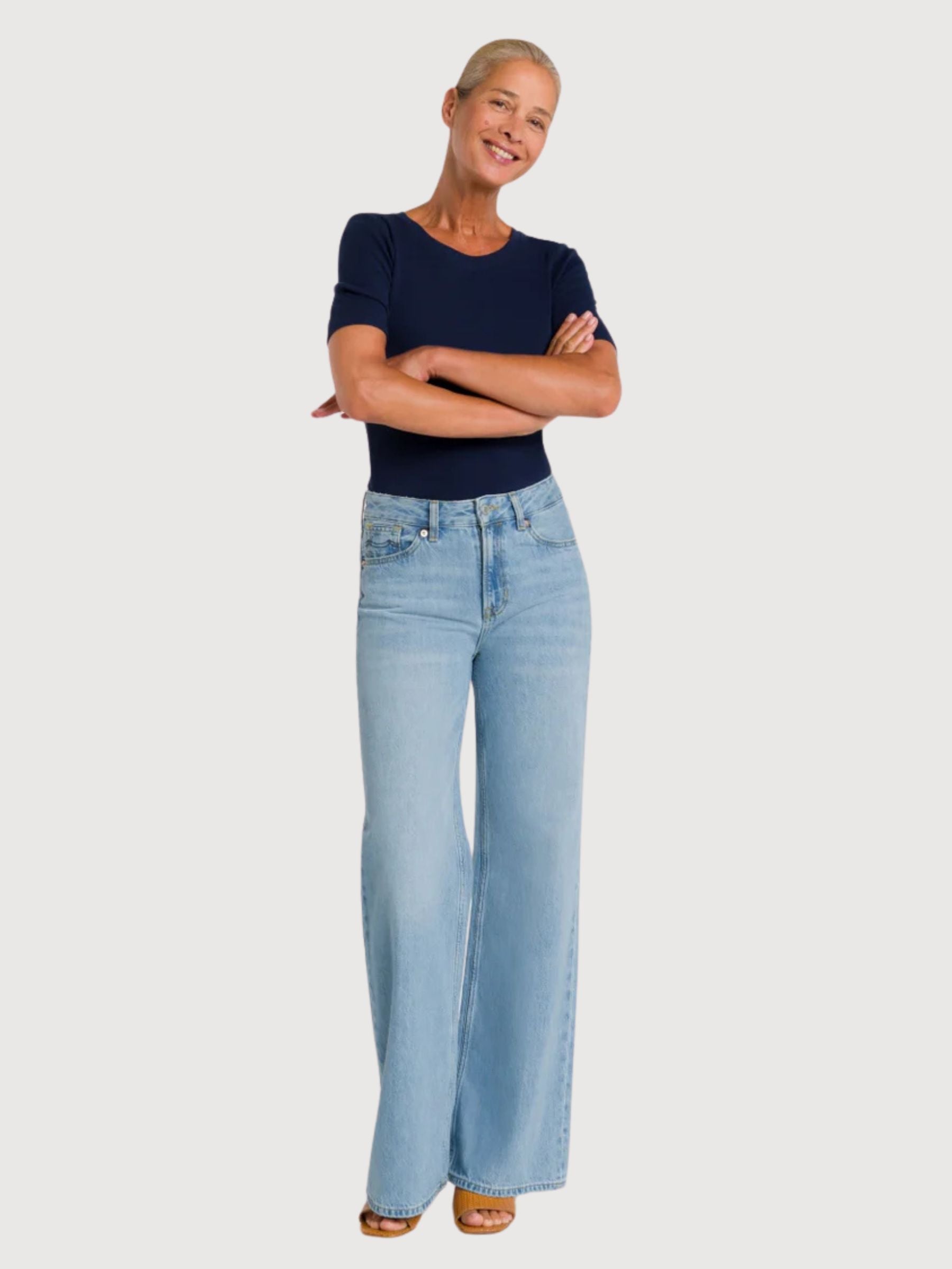 Rina T-Shirt Peacoat Damen | King Of Indigo 