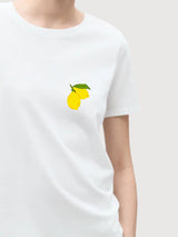 Sara T-shirt Lemon White | Re-Bello