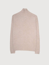 Maglia Erminia Beige Collo Alto Cashmere Rigenerato | Rifó