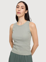 Basic Tanktop Woman Eucalyptus | MAZINE