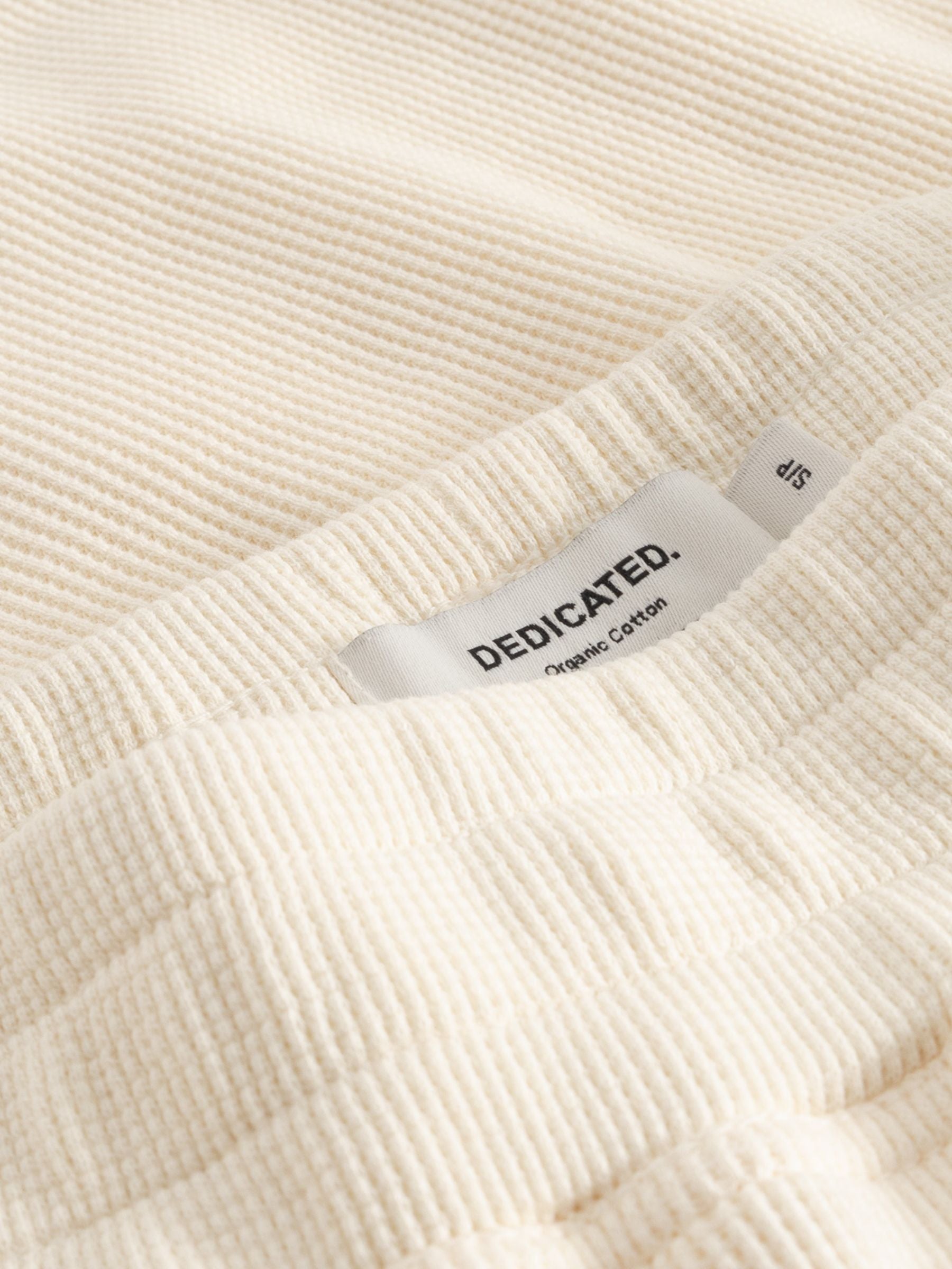 Shorts Aspudden Waffle, cremefarben, Baumwolle | DEDICATED