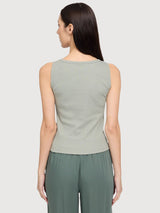 Basic Tanktop Woman Eucalyptus | MAZINE