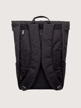 Recycled Polyester Roll Black Backpack | Lefrik