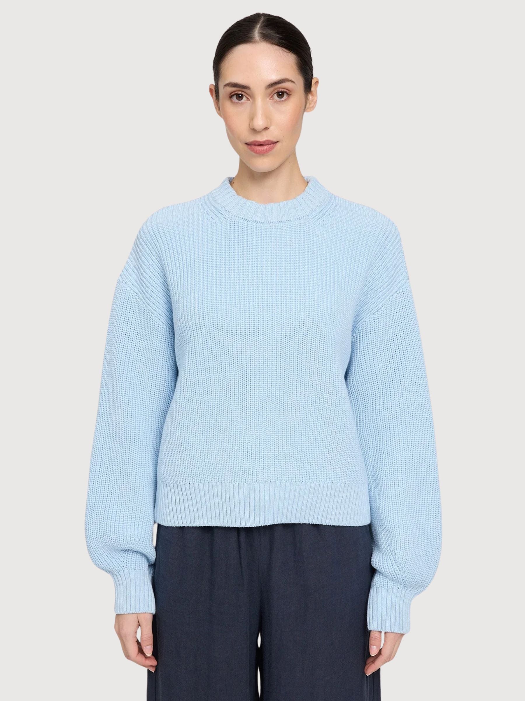 Grobstrickpullover für Damen, Traumblau | Mazine