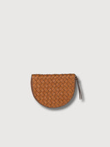 Portafoglio Laura in pelle intrecciata Classico Cognac | O My Bag