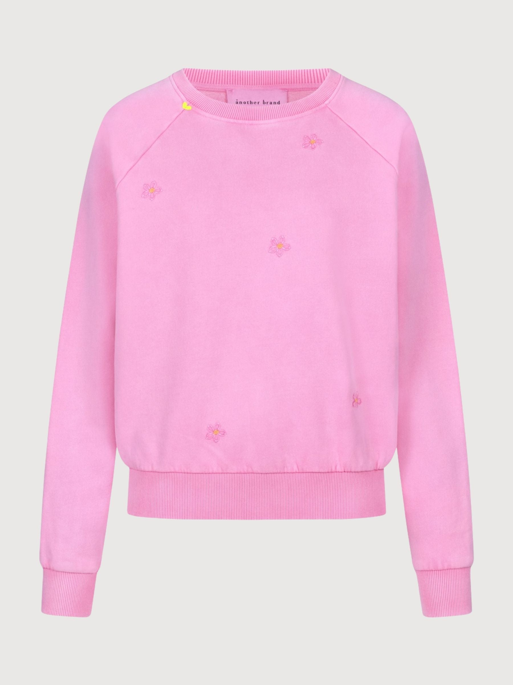Sweatshirt Flowers Neon Pink Woman | Another Brand