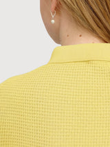 Polo Knit Woman Cotton Pastel Yellow | Mazine