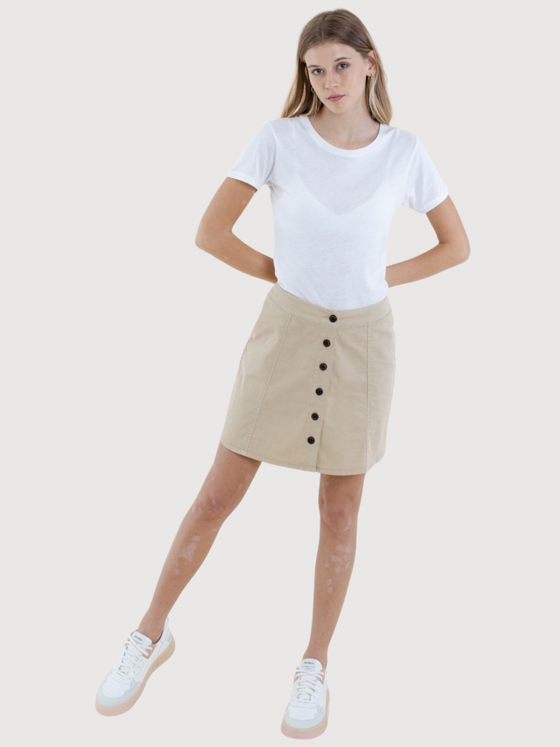 Denise T-Shirt Whitewoman T-Shirt| Re-Bello