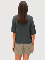 Linen Blend Knit Sweater Space Steel | Armedangels