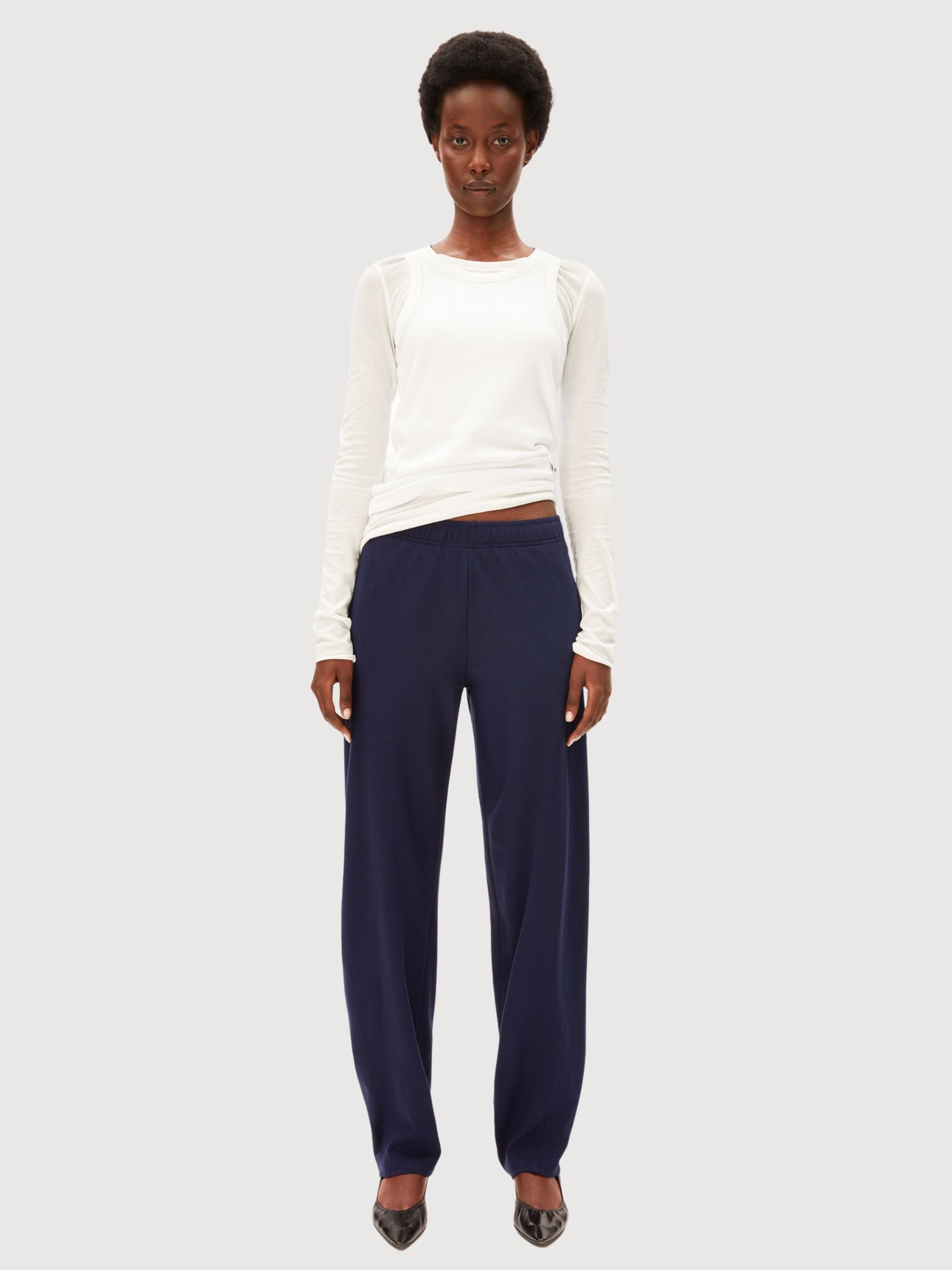 Pantaloni Basic Jersey Barrel TintedNavy | Armedangels
