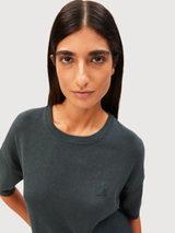 Linen Blend Knit Sweater Space Steel | Armedangels