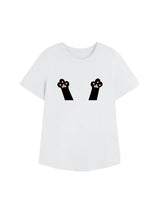 Sara T-shirt Paws White | Re-Bello