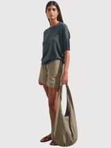 Linen Blend Knit Sweater Space Steel | Armedangels
